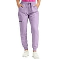 thumbnail image 2 of felwors Yoga Scrub Pants Women High Waist Loose Summer Lightweight Pants Workout Cargo Jogger Scrubs with Zipper Pockets Light Purple, XXL, 2 of 8