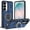 Darkblue, variant on for Samsung Galaxy A17 5G Case with Magnetic Wireless Charging, 360° Rotating Ring Stand Ultra Slim Hybrid Shockproof Protective Men Women Phone Case Sliding Camera Lens Cover, Orange