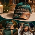 thumbnail image 5 of Christmas Decorative Baseball Cap, Christmas Embroidery Train Baseball Hat, Adjustable Holiday Decor Hat for Man Woman, 5 of 5