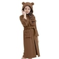 thumbnail image 4 of Ropa de cama Ropa infantil Albornoz grueso con capucha alargado Pijamas de terciopelo para niñas Camisón de poliéster para niñas, 4 of 7