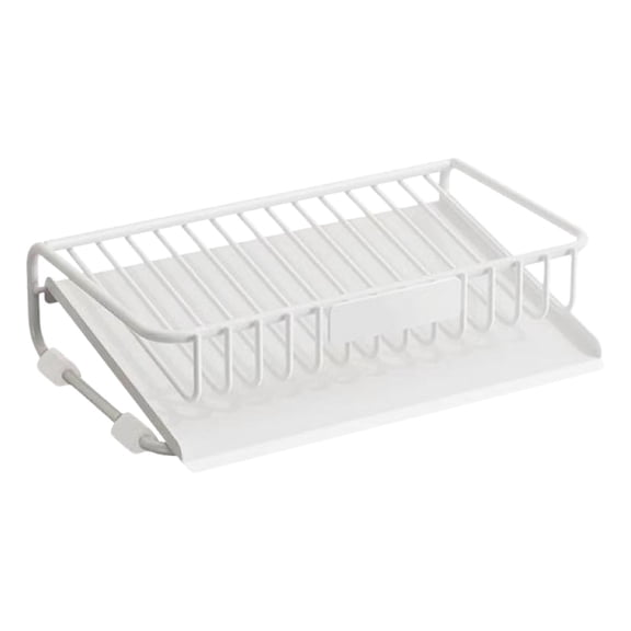 Self Draining Soap Dish, Steel Bar Soap Holder for Shower, Waterfall Design Soap Saver for Bathroom, Kicthen Sink and Countertop(White)