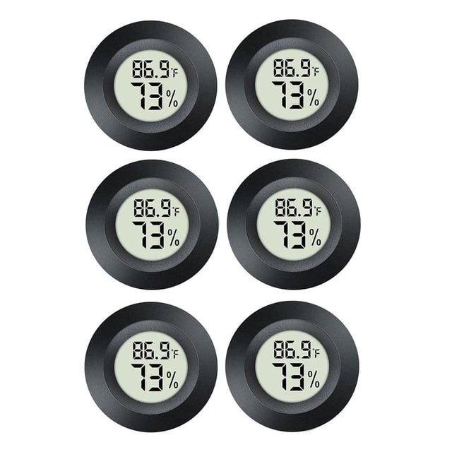 Higrómetro y termómetro digital JEDEW para interior y exterior, paquete de 6