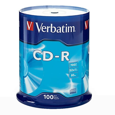 Verbatim, VER94554, 52X Speed Branded CD-R, 100 (Best Quality Blank Cds)