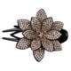 thumbnail image 2 of Pinzas para el cabello para mujer, pinzas para peinar, pinzas para el cabello para niñas, pinza para el cabello con doble flor y diamantes de imitación, diseño de perlas flexibles, pinza para el cabel, 2 of 2
