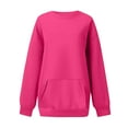 thumbnail image 4 of IMENGL Womens oversized solid color sweatshirts pullover, Pink M, Size M-3XL, 4 of 5