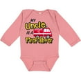 thumbnail image 3 of Inktastic My Uncle is a Firefighter with Fire Truck Boys or Girls Long Sleeve Baby Bodysuit, 3 of 5