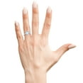 thumbnail image 6 of SuperJeweler 1 Carat Oval Shape Aquamarine and Halo Diamond Ring In Sterling Silver For Women, 6 of 6