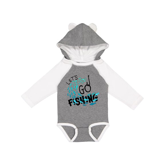 Inktastic Let's Go Fishing Boys or Girls Long Sleeve Baby Bodysuit