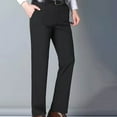 thumbnail image 4 of snilers Men Dress Pant Flat Front Straight Leg Classic Regular Fitted Trousers Modern Business Office Work Pants with Pocket, 4 of 7