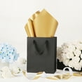 thumbnail image 2 of PKGSMART 12 Pack Gift Bags Bulks, 7x4x9 inches, Black Premium Paper Gift Bags with Handles, 2 of 7
