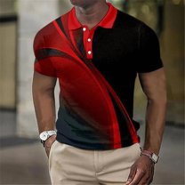 Mens Polo Shirts Short Sleeve Quick-Dry Breathable Golf Shirt Classic Fit Business Shirt Summer Causal Work T-Shirts Red XL