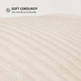 thumbnail image 4 of Topfinel 2 Piece Wide Side Pillowcase with Splicing,, Fall Winter Super Soft Corduroy Sofa Pillowcase Decorative Texture Pillow, Crea, 20x20 Inches, 4 of 5