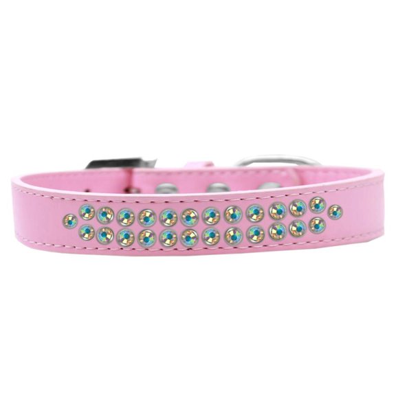 Dog, Puppy  Pet Fashion Collar, "Two Row Aurora Borealis Crystal Rimsets"