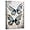 Blue Butterfly, variant on ZHONGYUTONG Butterfly Canvas Wall Art Blue Butterfly Pictures Wall Decor Abstract Painting for Living Room Decor Framed (12.00" x 18.00")