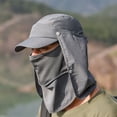 thumbnail image 2 of Baseball Cap Summer Outdoor Sun Hat Protection Bucket Boonie Cap Solid Adjustable Fishing Hat, 2 of 3