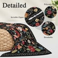 thumbnail image 2 of Watercolor Flowers Pillow Covers, Linen Long Throw Pillow Case, Farmhouse Floral Vintage Black Holiday Pillow Protector Decorative Cushion Cover for Living Room/Bedroom 16" x 24", 2 of 8
