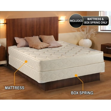 Comfort Classic Gentle Firm Full XL (54"x80"x9") Mattress and Box Spring Set - Fully Assembled, Orthopedic, Good for your back, Superior Quality - Long Lasting and 1 Sided - By Dream Solutions USA