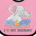 thumbnail image 4 of Inktastic I Love My Mommy Cute Elephants with Moon and Stars Boys or Girls Baby Bib, 4 of 4