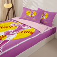 thumbnail image 3 of Manfei Softball Gamer Zipper Queen Comforter Set with Fitted Sheet and 2 Pillowcases,Ball Sport Zipper Bedding Set,Pink Reversible,4-Piece, 3 of 7