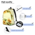 thumbnail image 5 of Balery Sunflowers On A Yellow Background Vintage Canvas Backpack for Men and Women - Large Capacity, Durable Travel Laptop Bag for School, Work, Hiking, and Outdoor Activities, 5 of 7