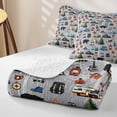 thumbnail image 4 of Erosebridal Jungle Bear Quilt Full, Natural Adventure Full Bedspread Sets, 3 Pieces 1 Coverlet and 2 Pillowcases, 4 of 7