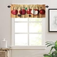 thumbnail image 3 of Red Apple Valance Curtains for Kitchen Window, Original Oil Painting Art Fresh Fruit Apples Plums Rod Pocket Window Valances for Bedroom Living Room Cafe, 54x18in, 3 of 5