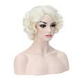thumbnail image 3 of BERON Light Blonde Short Wigs Women Girls Curly Bob Hair Wig Synthetic Body Bob Wigs, 3 of 3