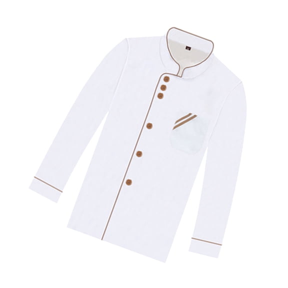 IBASETOY Chef Jackets Cotton White 1Set Breathable for Cooks