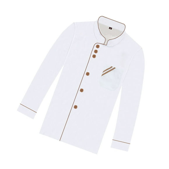 TEHAUX 1Pcs Chef Top Cotton Material Breathable and Easy to Wash for Chefs in Restaurant and Hotel