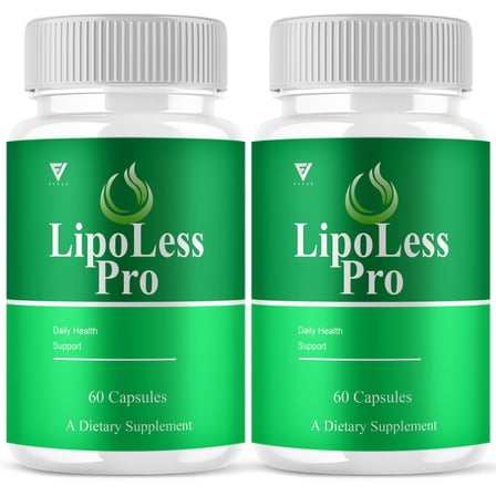 (2 Pack) Lipoless Pro Capsules, Lipoless Advanced Health Formula All Natural Health Support Supplement (120 Capsules)