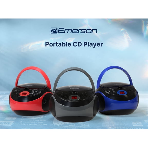 Emerson EPB-3000 Portable CD Player with AM/FM Stereo Radio, Black