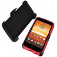 thumbnail image 2 of Value Pack + for 6" Motorola moto E5 + Plus E5 SUPRA Case Belt Clip Holster Phone Case 2 Kick stand Hybrid Shockproof Armor Impact Bumper Cover Red, 2 of 4