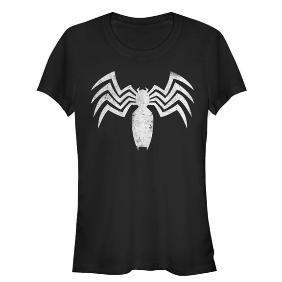 Junior's Marvel Venom Distressed Claw Logo  Graphic Tee Black Small