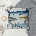 thumbnail image 2 of Qinduosi Shark Throw Pillow Cushion Cover, Types of Cow Mammals Species Natural Nautical Graphic, Decorative Square Accent Pillow Case White, 2 of 5