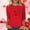Red, variant on Odbmxy T-Shirts Women 3/4 Sleeve Valentine's Day Plus Size Tops Women Regular Love Print Basic Vacation Leisure Tops Red