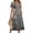 Dark Purple, variant on Dresses For Women Fashion Floral Round Neck Short Sleeve Dress Lightweight Polyester Daily Red L