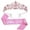 All Pink, variant on Yoyauz Women's Birthday Crown & Belt Queen Crystal Crown Rhinestone Hair Band Set Happy Party Decoration Accessories Girls Princess Gift Set