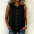 thumbnail image 6 of cocolona Womens Summer Basic Tank Tops Crew Neck Sleeveless Loose Shirts Trendy Casual Solid Color Blouses, 6 of 6