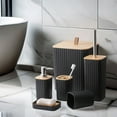 thumbnail image 5 of Avdolw 6PC Bathroom Accessory Set, Plastic Bathroom Decor with Toilet Brush, Soap Dispenser, Trash Can, Toothbrush Holder, 5 of 6