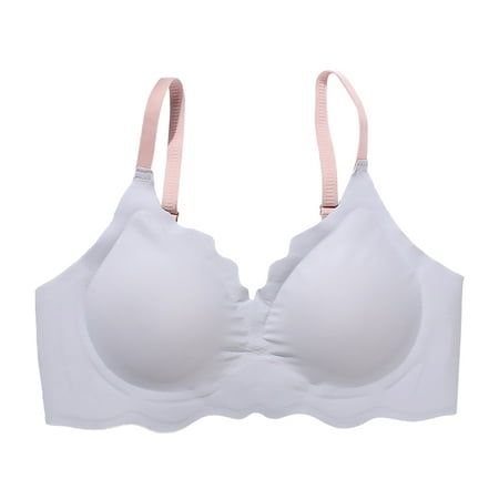 

adviicd Longline Sports Bras For Women Women s Bralette Wireless Padded Bra Top Everyday Basic Deep V-Neck Sky Blue Large