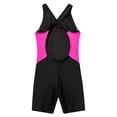 thumbnail image 4 of Zaldita Girls Boyleg Swimsuit Sleeveless Open Back Bathing Suit Quick Drying Wetsuit Summer Sunsuit Rose Red&Black 12, 4 of 7