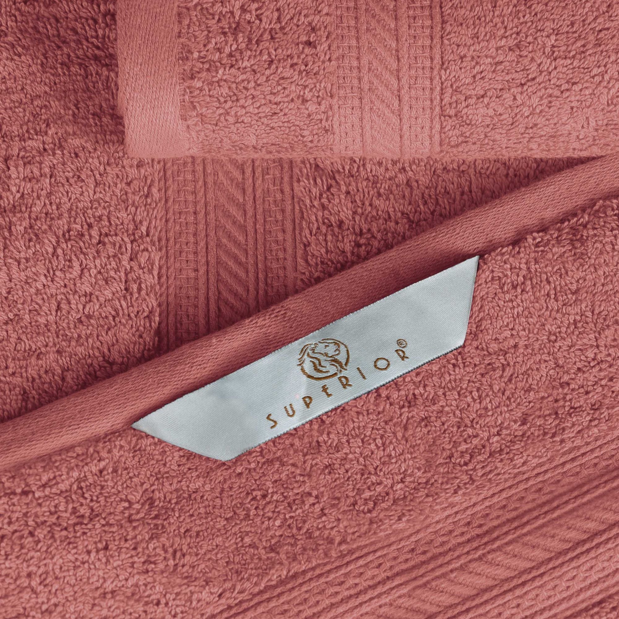 Superior Atlas Heavyweight Plush 3 Piece Cotton Towel Set, Blush