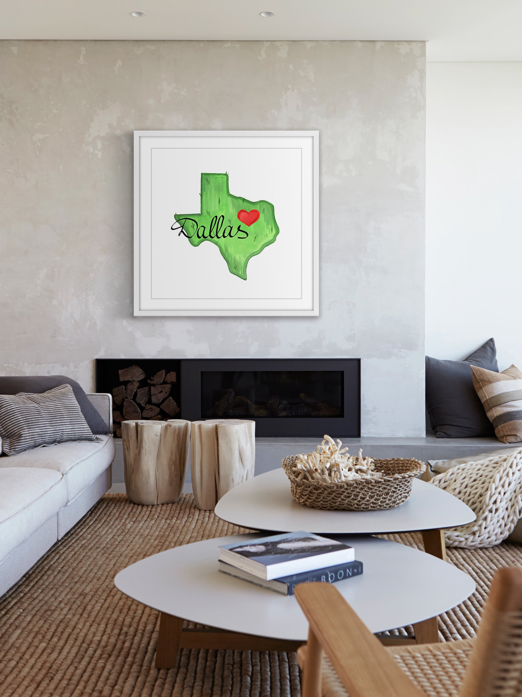 "Dallas Is My Heart" Framed Painting Print