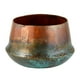 Photo 1 of 4" Copper Orange and Aqua Blue Indoor Planter Small