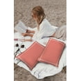 thumbnail image 3 of Pack of 2 Outdoor Pillow Covers, Peach Solid Waterproof Square Throw Pillowcase Cushion Decorative Pillow Covers for Couch Patio Tent, 20x12 in, 3 of 6