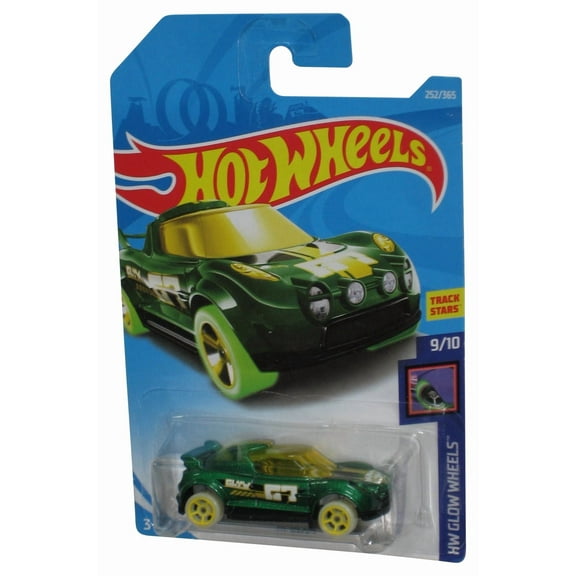 Hot Wheels HW Glow Wheels 9/10 (2017) Green Hi-Beam Toy Car 252/365
