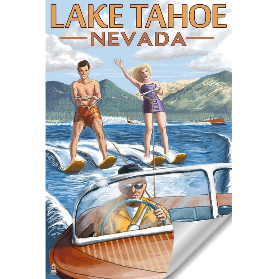 Lake Tahoe California Nevada Marilyn Monroe Duck Dock PinUp Poster Art Print 293 