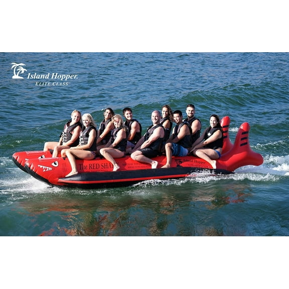 Island Hopper Red Shark 10 Passenger Elite Class Heavy Commercial Banana Boat