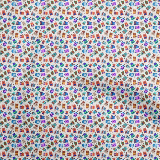 oneOone Polyester Spandex Red Fabric Bagpacks Sewing Craft Projects Fabric Prints By Yard 56 Inch Wide