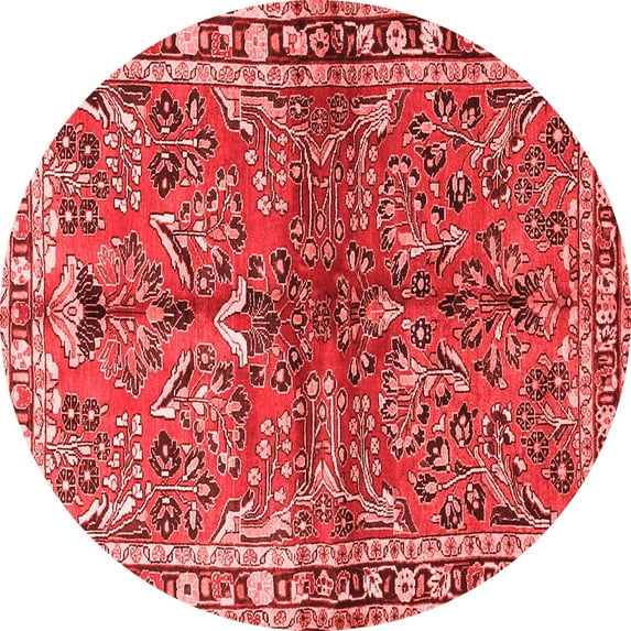 Ahgly Company Indoor Round Persian Red Traditional Area Rugs, 3' Round
